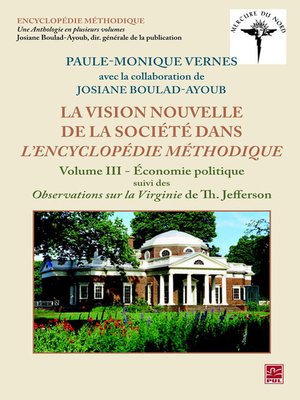 cover image of Vision nouvelle de la société dans L'Encyclopédie méthodique